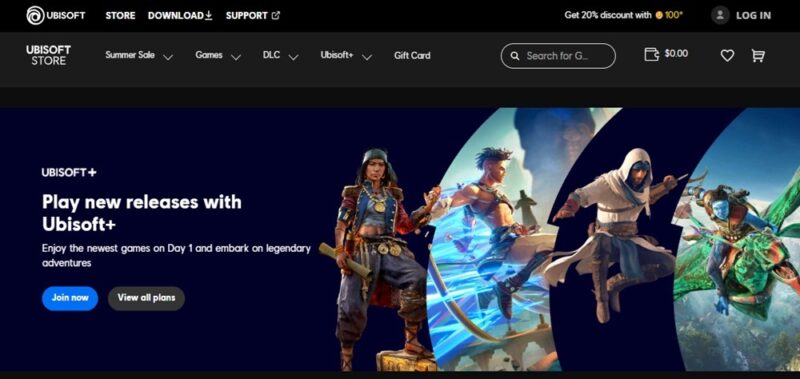 Benefits of joining an Ubisoft Plus membership.