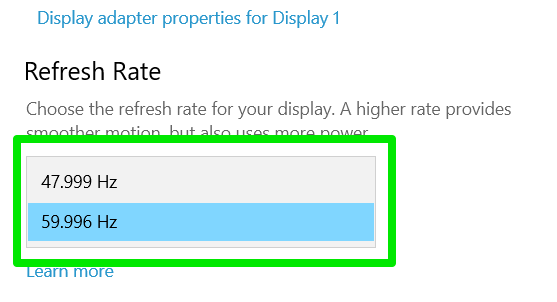 Change Display Refresh Rate