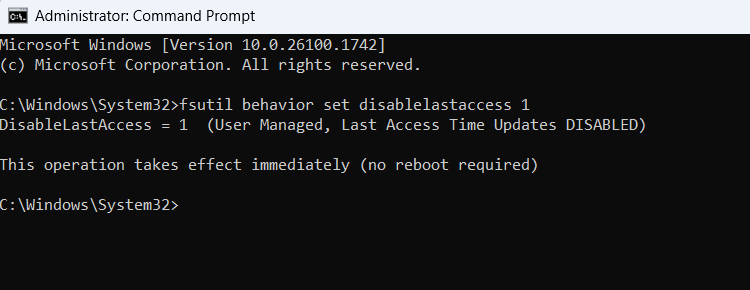 Running fsutil command in Windows