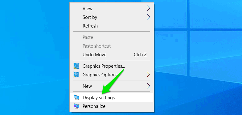 Display Settings Windows