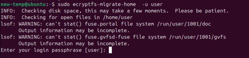 Encrypting Home directory in Ubuntu using ecryptfs tool.