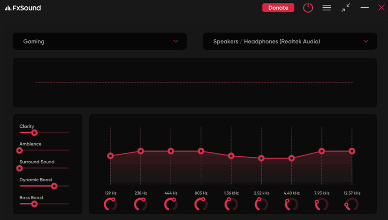 FxSound main interface
