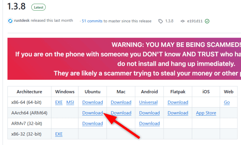 Installtion Of Rust Desk Deb=pacakage