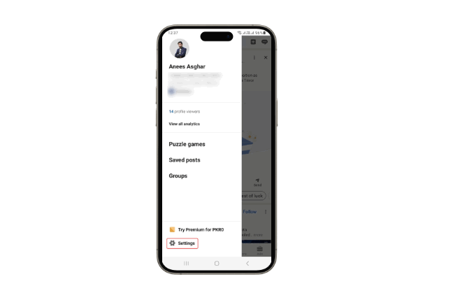 Linkedin Settings Mobile