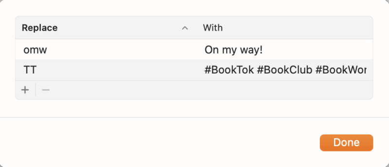 Macos Text Replacement