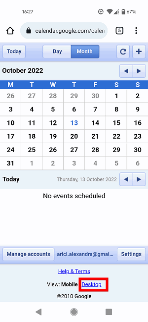 Moon Phases With Google Calendar Mobile Desktop View