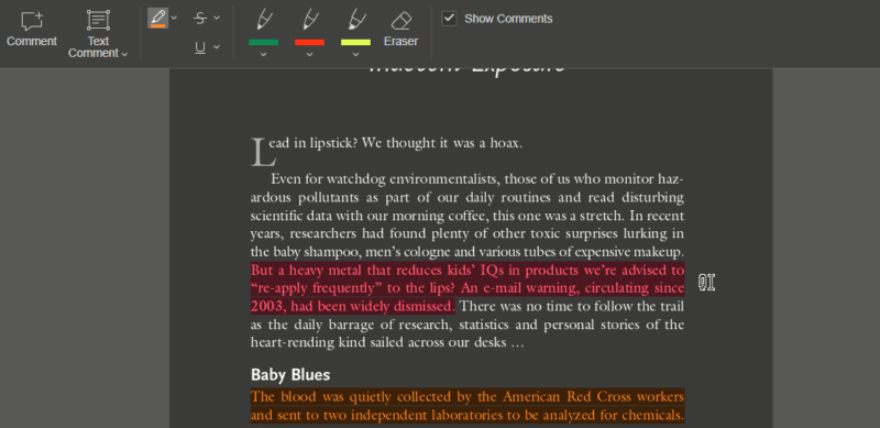 PDF view in ONLYOFFICE suite. 