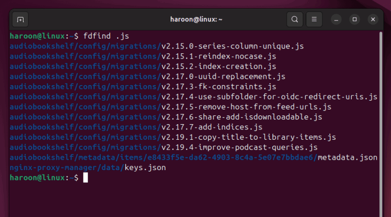 Searching File Through Fd Command