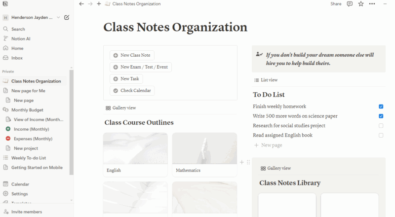 Take Notes Like Pro Notion